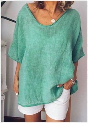 T-shirt ample à manches courtes pour femme style décontracté été