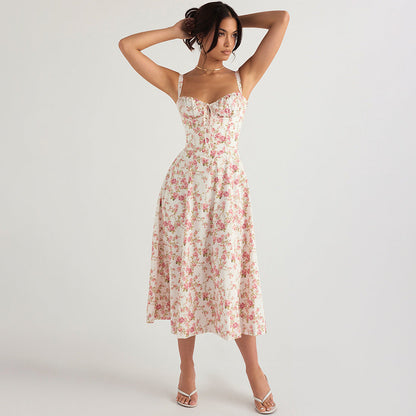 Rachael – Robe Longue Ajustée avec Dos Nu