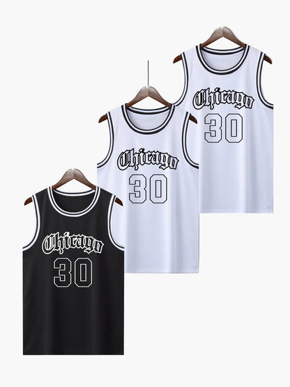 Débardeur de Basketball Homme Style Vintage avec Motif Chicago 30 - Idéal pour le Sport et les Loisirs