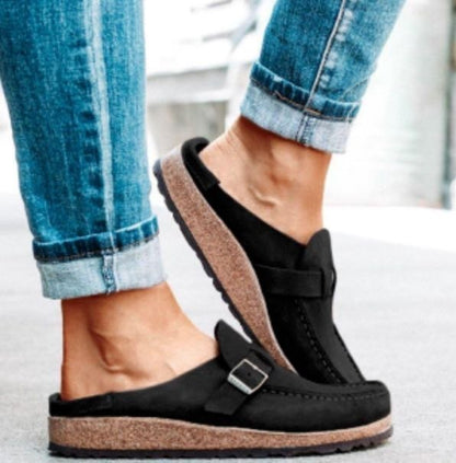 Francesca – Mocassins en Daim Vegan avec Boucle et Semelle en Mousse Confortable