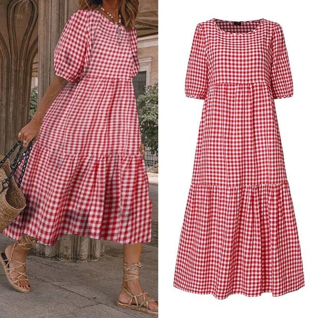 Denise – Robe d'été décontractée à manches courtes