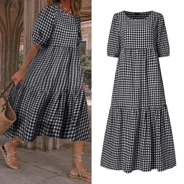 Denise – Robe d'été décontractée à manches courtes