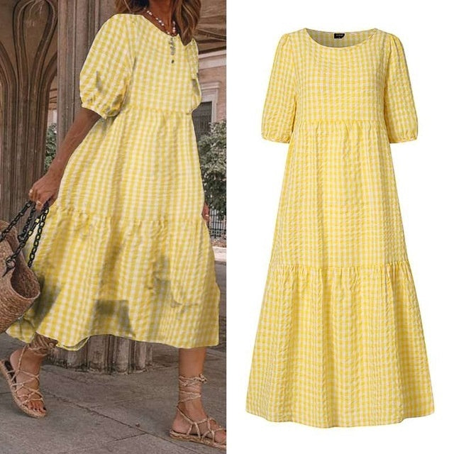 Denise – Robe d'été décontractée à manches courtes