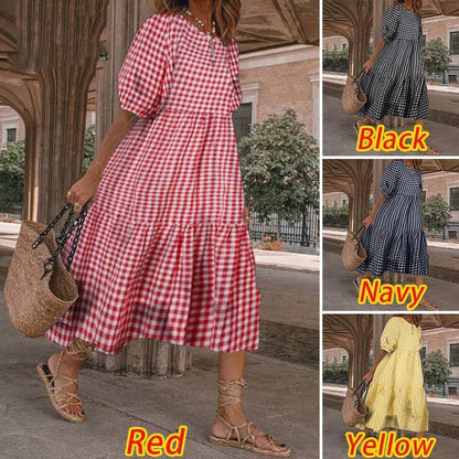 Denise – Robe d'été décontractée à manches courtes