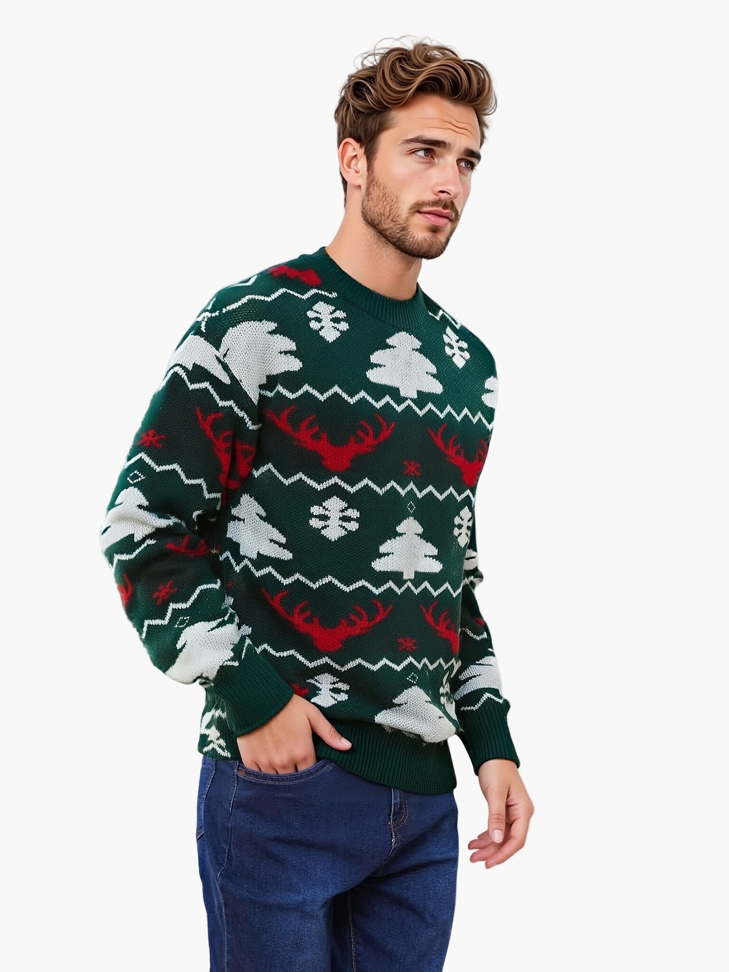 Pull de Noël homme style festif pour soirées et fêtes d'hiver