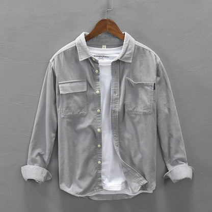 Jonathon – Veste Décontractée à Manches Longues en Coton