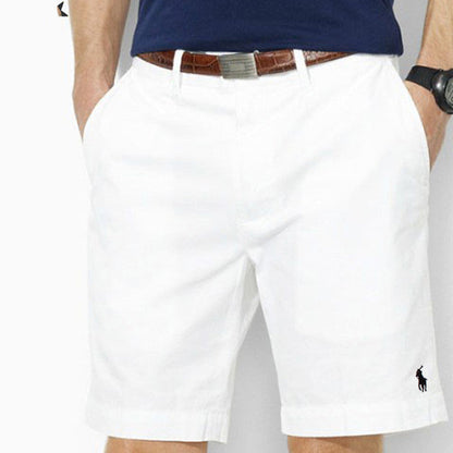 Jeff – Shorts d'affaires pour hommes en polo blancs