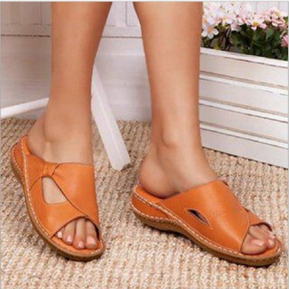 Sandales ouvertes décontractées pour femme à enfiler, style été confortable