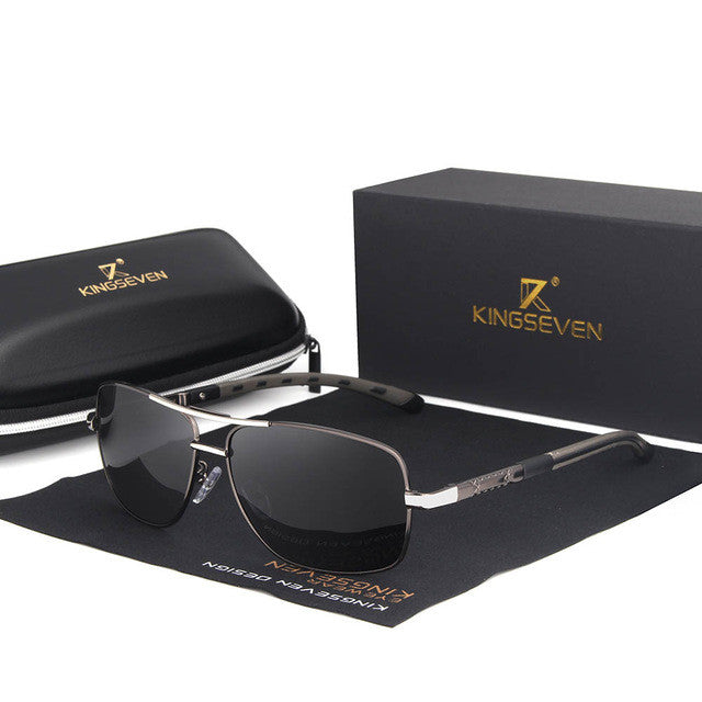 Denis – Lunettes de Soleil Polarisées en Aluminium Vintage pour Hommes