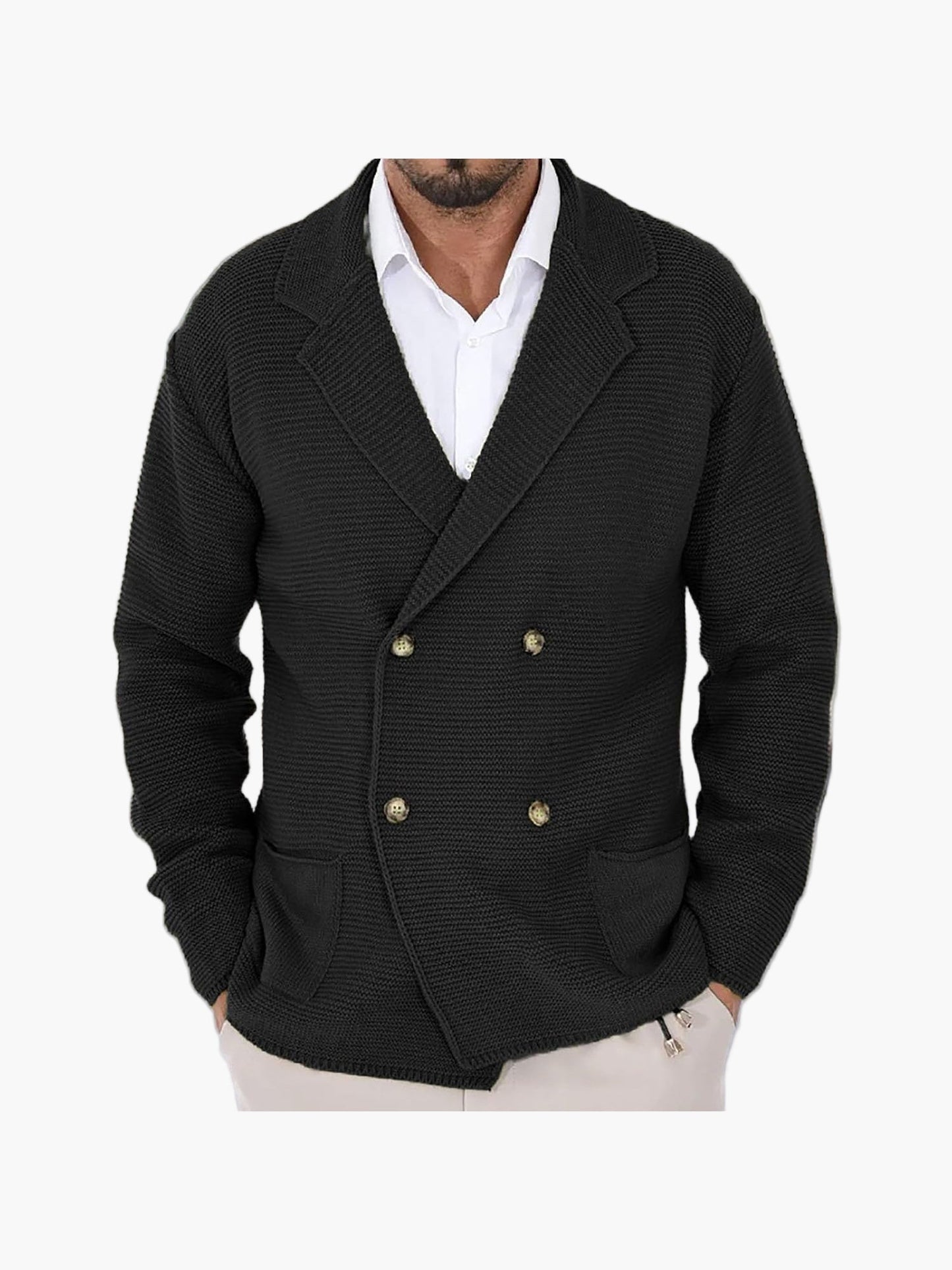 Veste blazer décontractée homme style double boutonnage pour toutes occasions