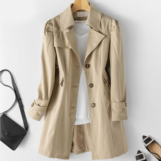 Betty – Trench-coat printemps et automne style coréen slim long