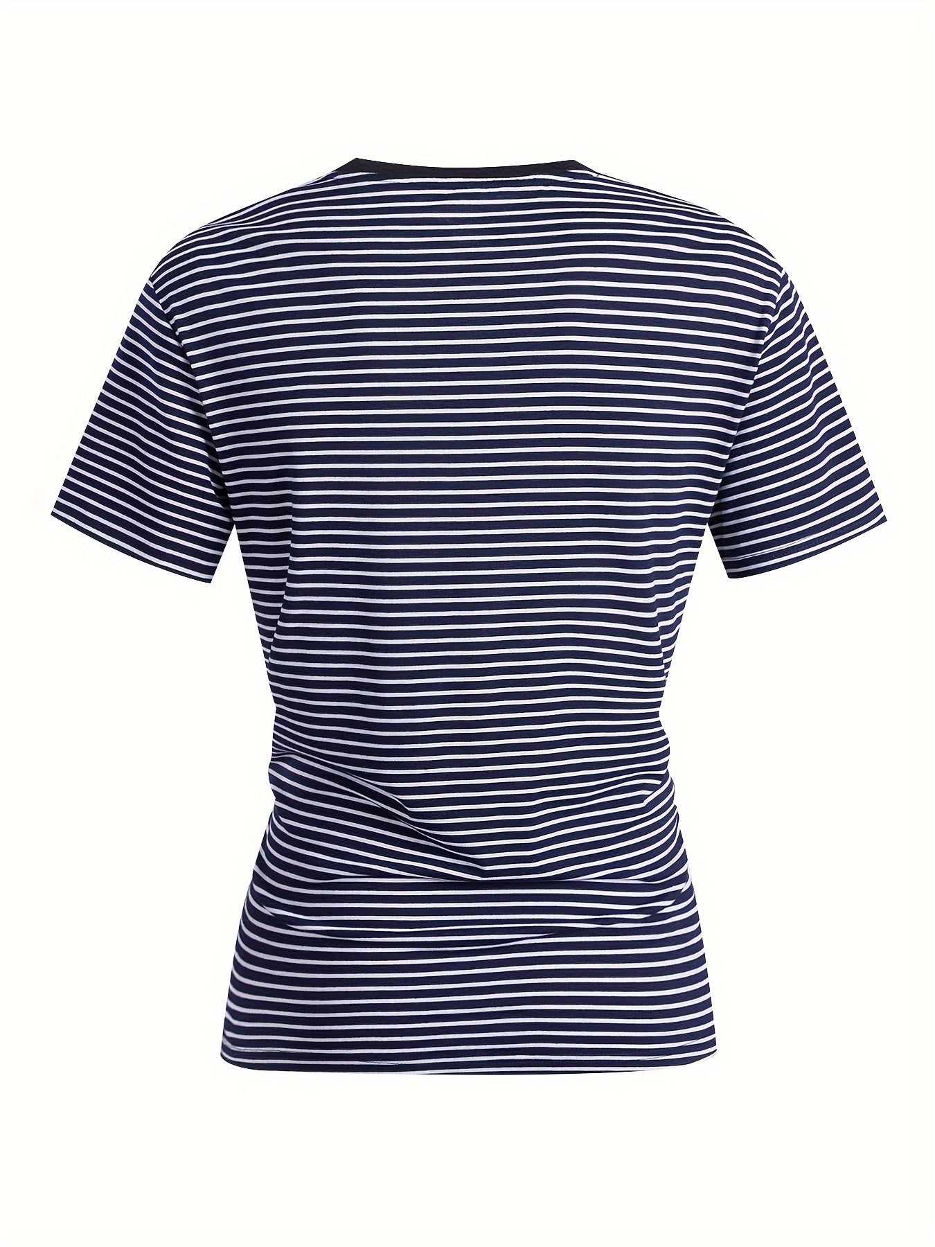 T-shirt a righe orizzontali uomo stile casual moderno maniche corte