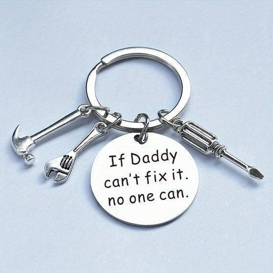 Porte-clés homme style papa bricoleur avec message personnalisé – Cadeau fête des pères