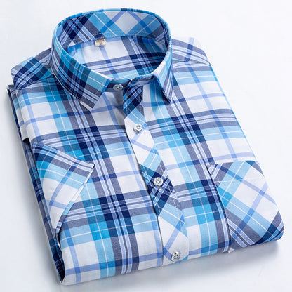 Steve – Chemise décontractée à col boutonné pour homme à manches courtes