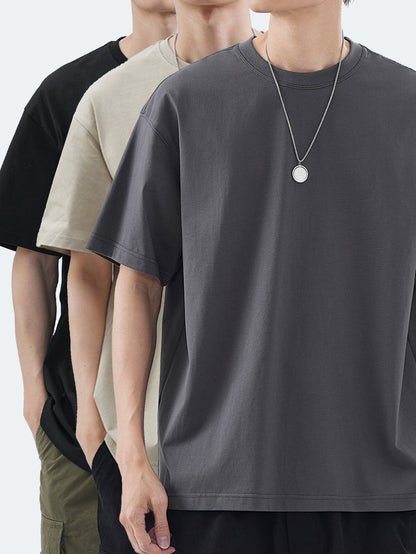 T-shirt basique style décontracté pour homme - polyvalent, tendance, usage quotidien