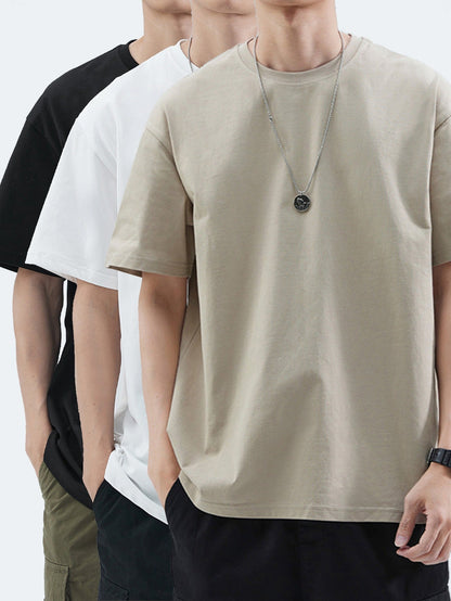 T-shirt basique style décontracté pour homme - polyvalent, tendance, usage quotidien