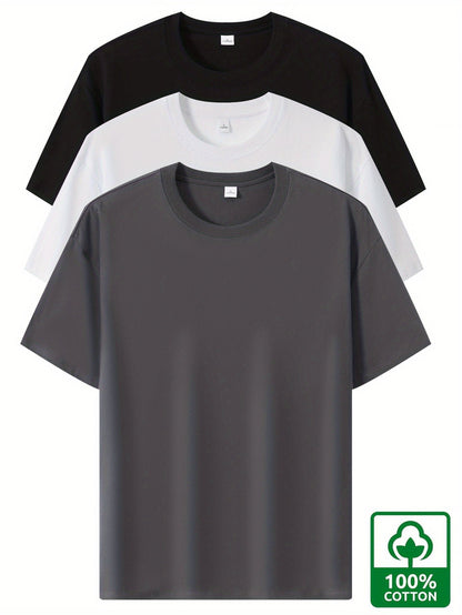 T-shirt basique style décontracté pour homme - polyvalent, tendance, usage quotidien