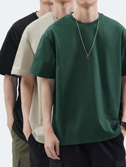 T-shirt basique style décontracté pour homme - polyvalent, tendance, usage quotidien