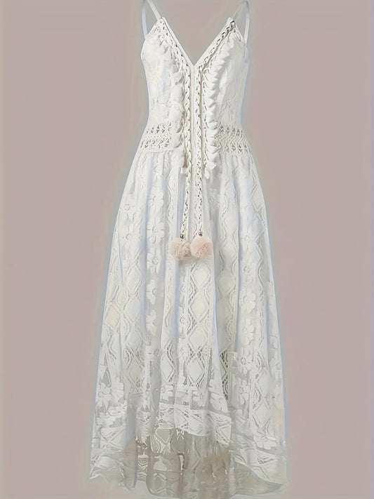 Vestido largo bohemio elegante con tirantes para mujer – estilo maxi casual chic, perfecto para el verano y ocasiones festivas