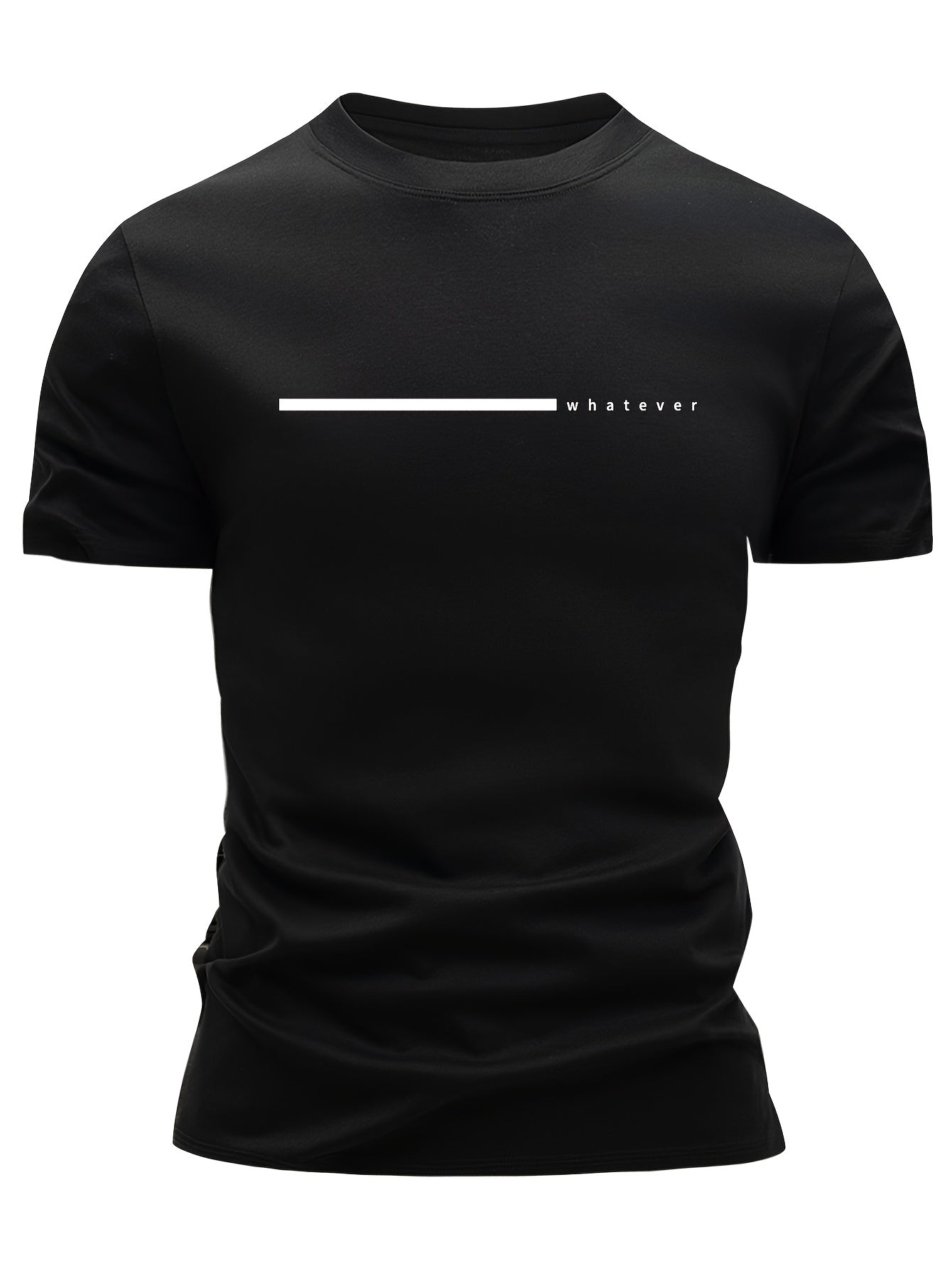 Herret-shirt i afslappet stil med moderne "whatever" tryk til hverdag