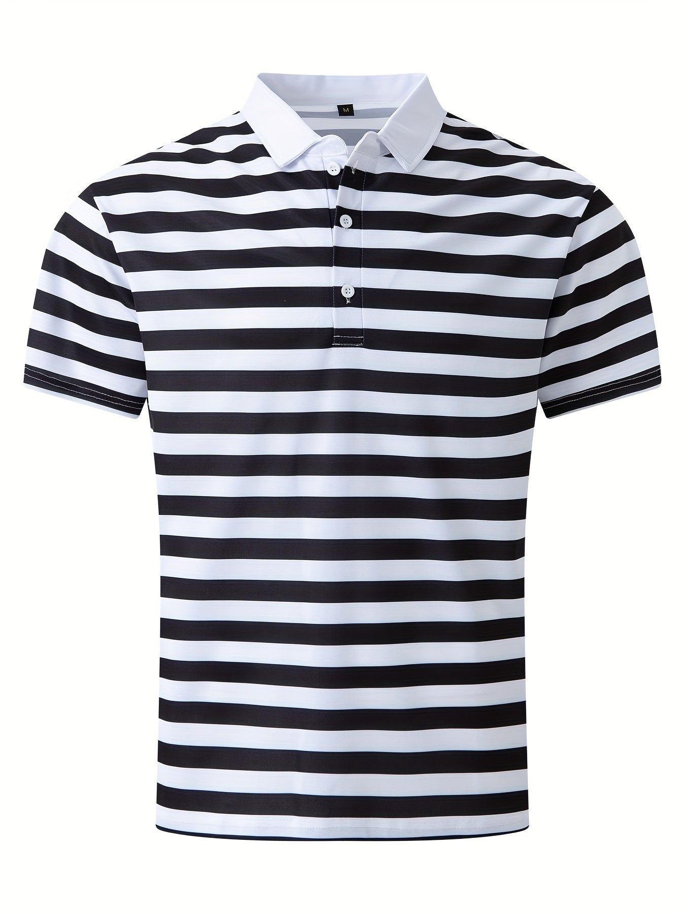 Polo marin à rayures homme style casual pour l'été