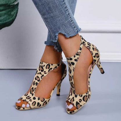 Claire – Sandales à Talons Hauts avec Fermeture Éclair et Bout Ouvert
