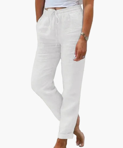 Women's relaxed trousers casual style elastic waist for daily use