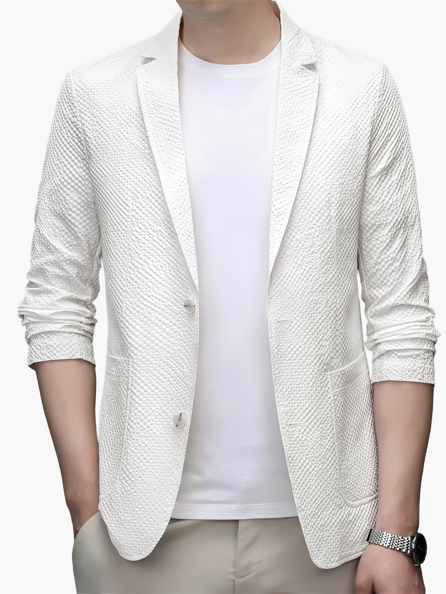 Veste blazer décontractée pour homme - Style élégant printemps/été