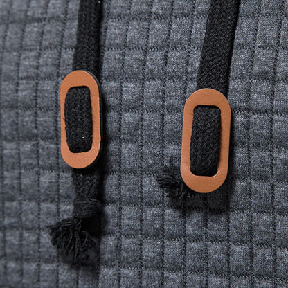 Hoodie à Capuche Homme Style Décontracté Motif Carreaux – Confort Moderne pour Tous les Jours