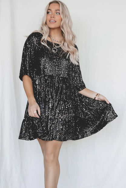 Jolie robe décontractée à paillettes