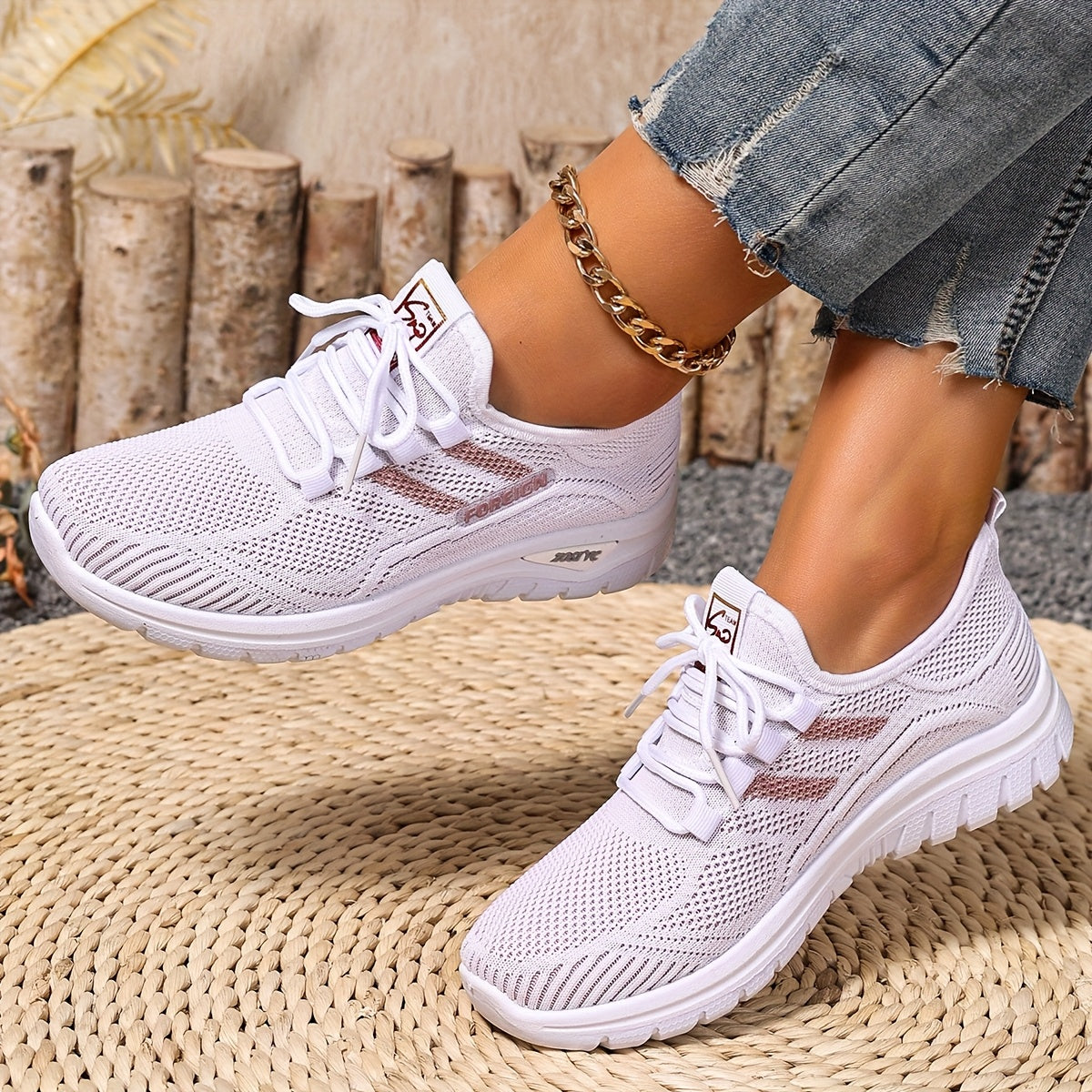 Sneakers Donna Casual Stile Sportivo per Camminata e Uso Quotidiano