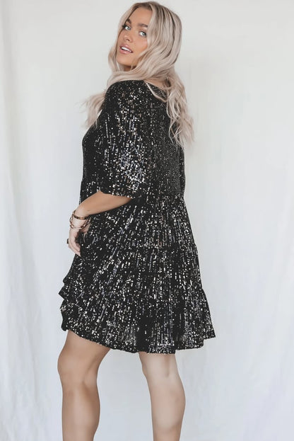 Jolie robe décontractée à paillettes