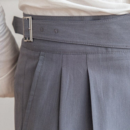 Pantalon habillé taille haute à pinces pour homme – Style élégant et ajusté, idéal affaires et occasions formelles