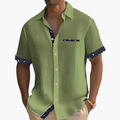 Chemise décontractée homme style estival à manches courtes – idéale pour les sorties et les vacances