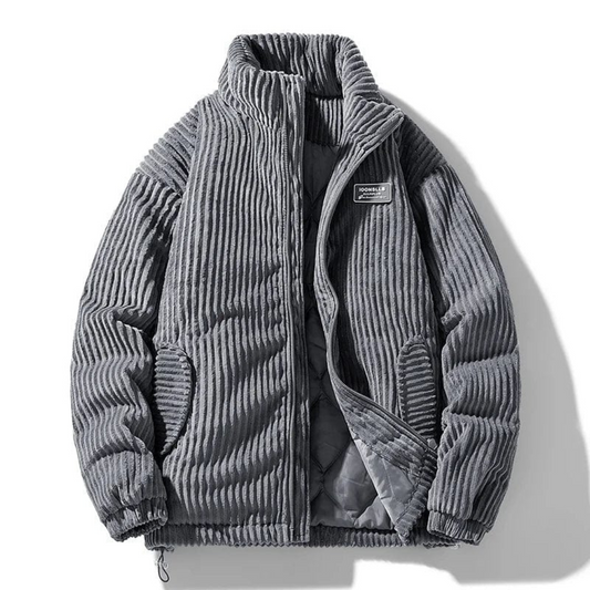 Veste en velours côtelé style urbain pour homme, idéale automne hiver