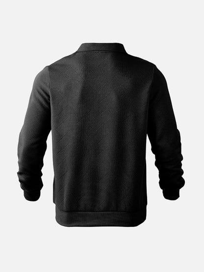 Pull demi-zip homme style décontracté chic pour bureau et loisirs