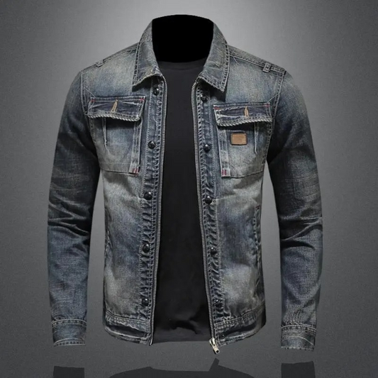 Veste en jean style classique pour homme – Élégance urbaine et look intemporel