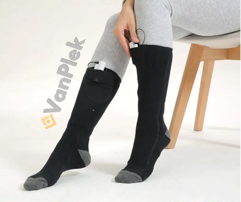 Ronald – Chaussettes chauffantes avec contrôle de température ajustable pour chaleur et confort