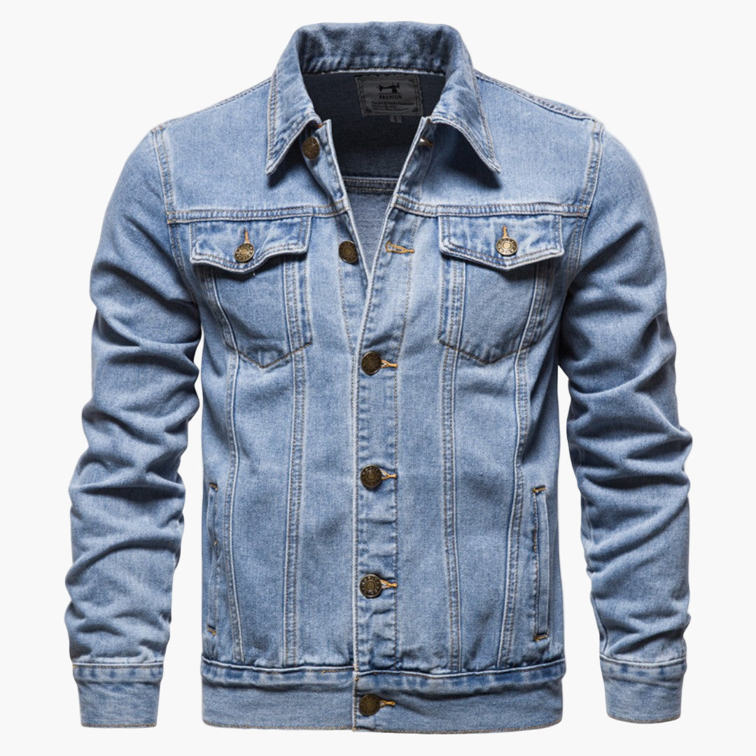 Veste en Jean Style Classique pour Homme – Idéale au Quotidien et Polyvalente