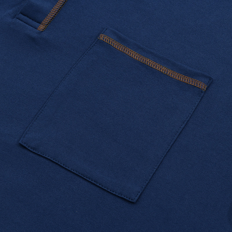 Maglietta uomo con scollo Henley stile informale maniche corte moda urbana