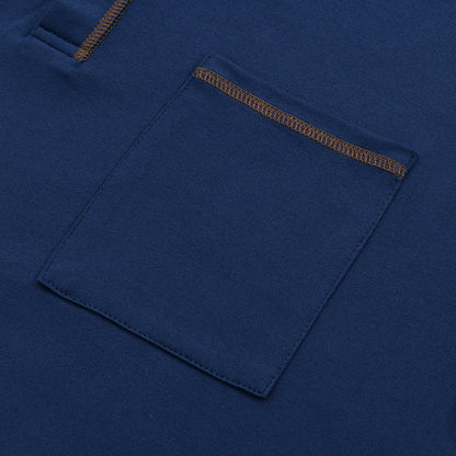 Maglietta uomo con scollo Henley stile informale maniche corte moda urbana