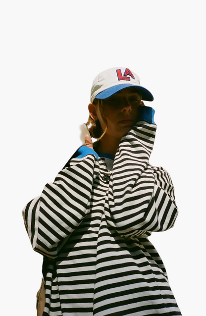 Losvallende gestreepte trui in ontspannen stijl voor dames - Modieuze stedelijke stijl