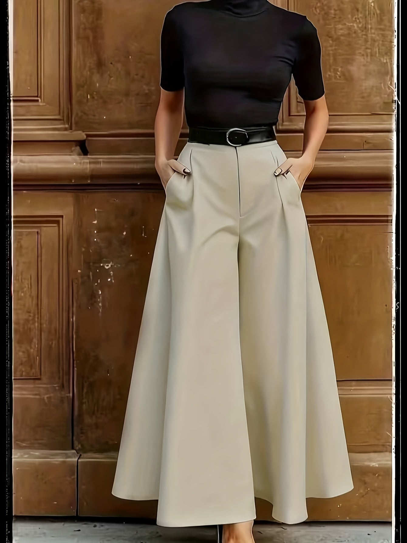 Pantalon large femme style élégant pour occasions formelles et quotidiennes