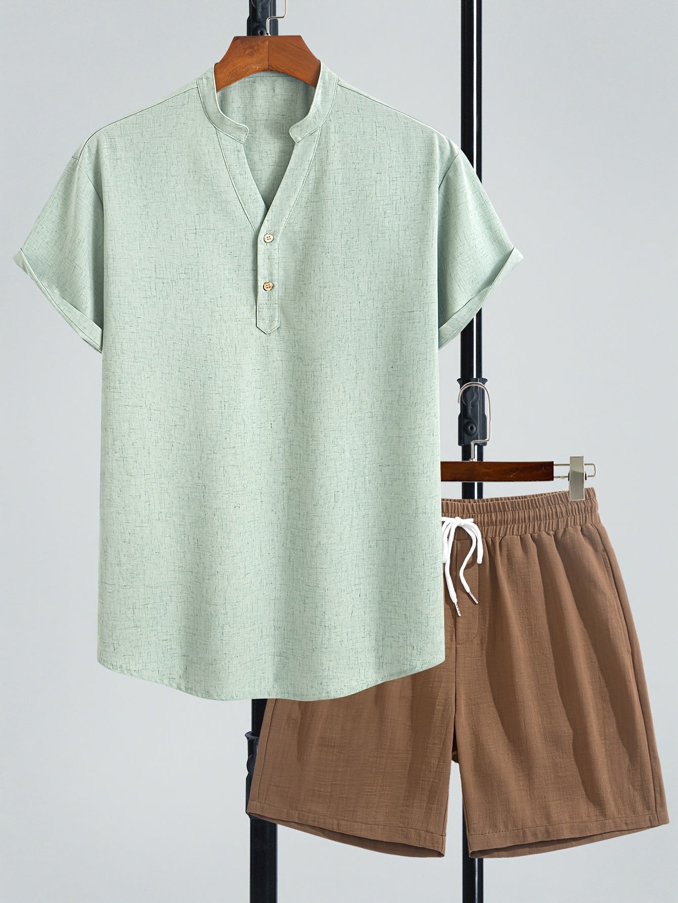 Ensemble Décontracté Homme Deux Pièces Style Moderne pour Été et Loisirs