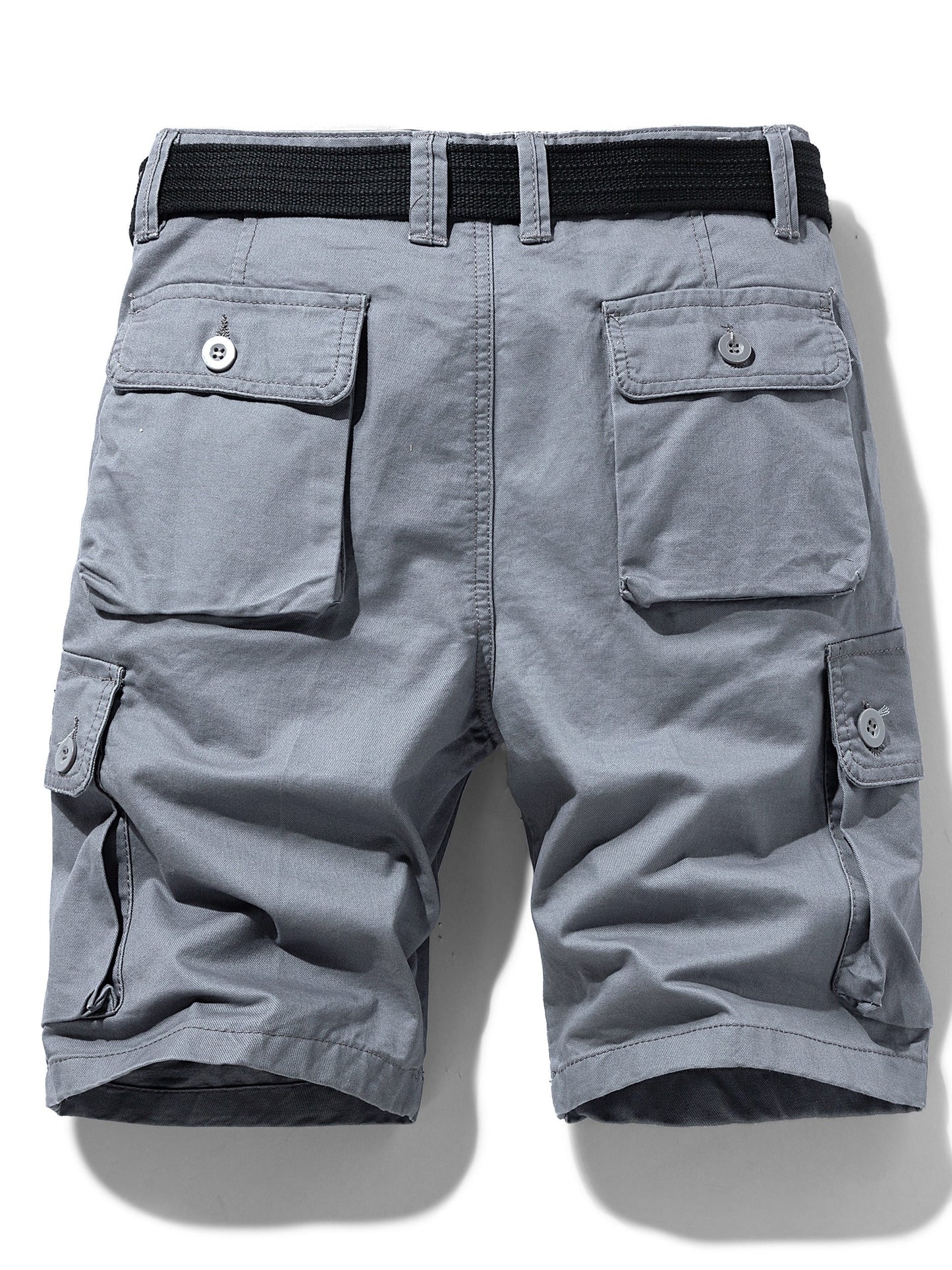 Casual short cargo shorts for men with multiple pockets and belt – Ideal for summer and outdoor activities