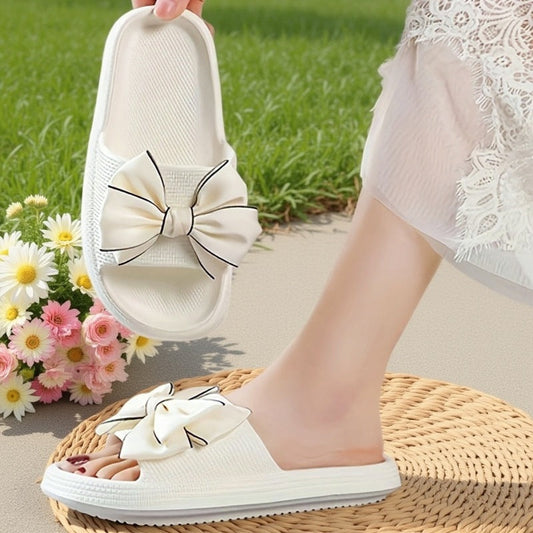 Sandales d'extérieur pour femme à nœud élégant – Style décontracté et chic pour promenade et détente