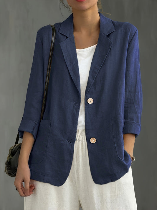 Veste blazer décontractée élégante pour femme à manches longues style urbain