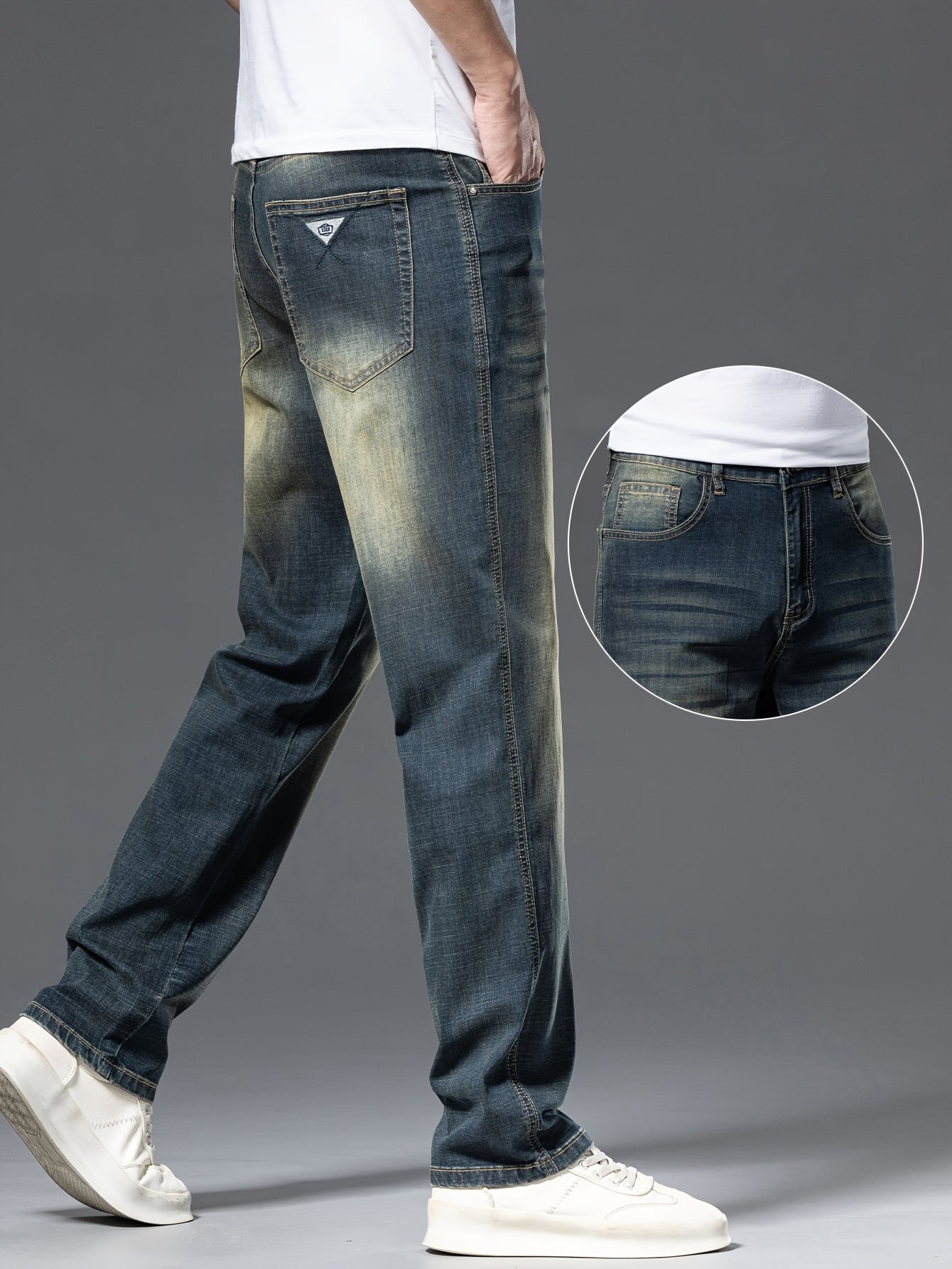 Jeans rectos casuales para hombre estilo urbano versátil