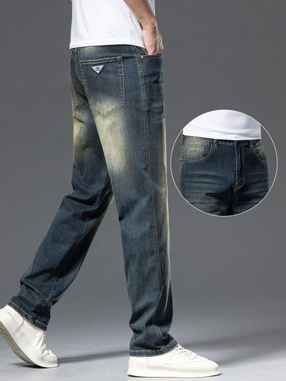 Jeans rectos casuales para hombre estilo urbano versátil