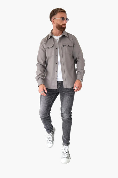 Surchemise décontractée urbaine homme, style moderne polyvalent